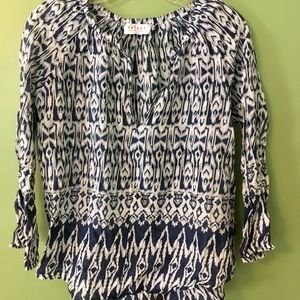 Anthropologie Boho Print Cotton Top by Velvet Sz S